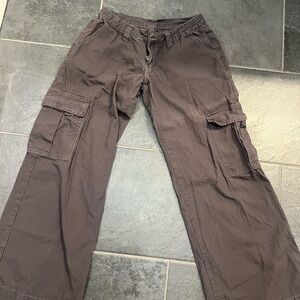 Brandy Melville/ John Galt dark grey/brown  Cargo Pants